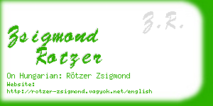 zsigmond rotzer business card